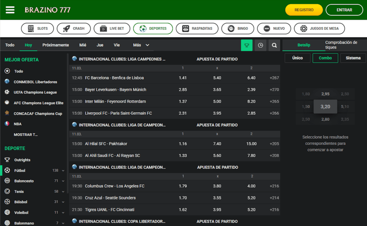 Brazino777 home page